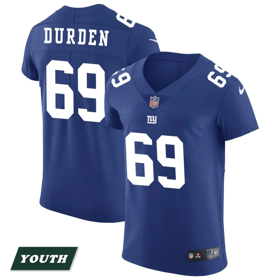 Youth New York Giants Royal Vapor Untouchable #69 Cory Durden Elite Jersey
