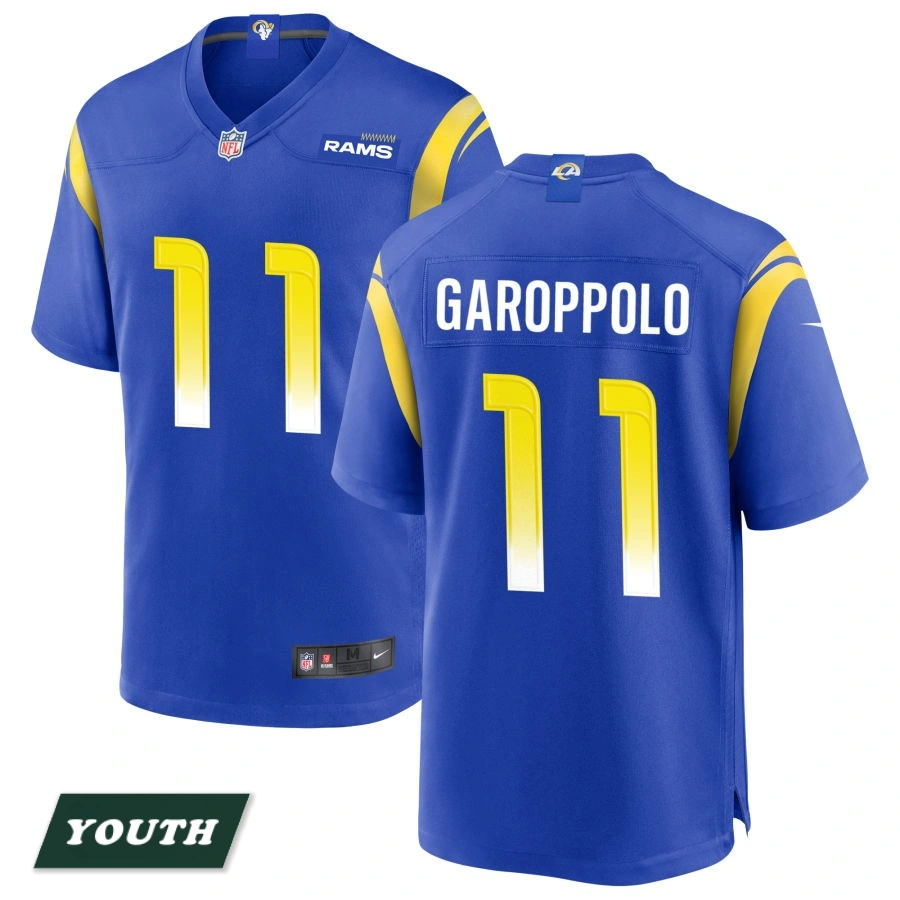 Youth Los Angeles Rams Royal #11 Jimmy Garoppolo Game Jersey