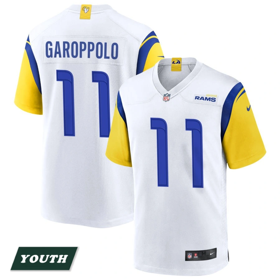 Youth Los Angeles Rams White Alternate #11 Jimmy Garoppolo Jersey
