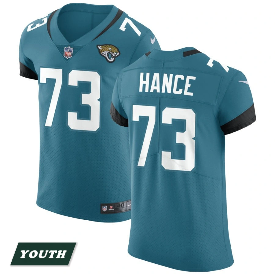 Youth Jacksonville Jaguars Teal Vapor Untouchable Elite #73 Blake Hance Jersey Youth Jacksonville Jaguars Teal Vapor Untouchable Elite #73 Blake Hance Jersey