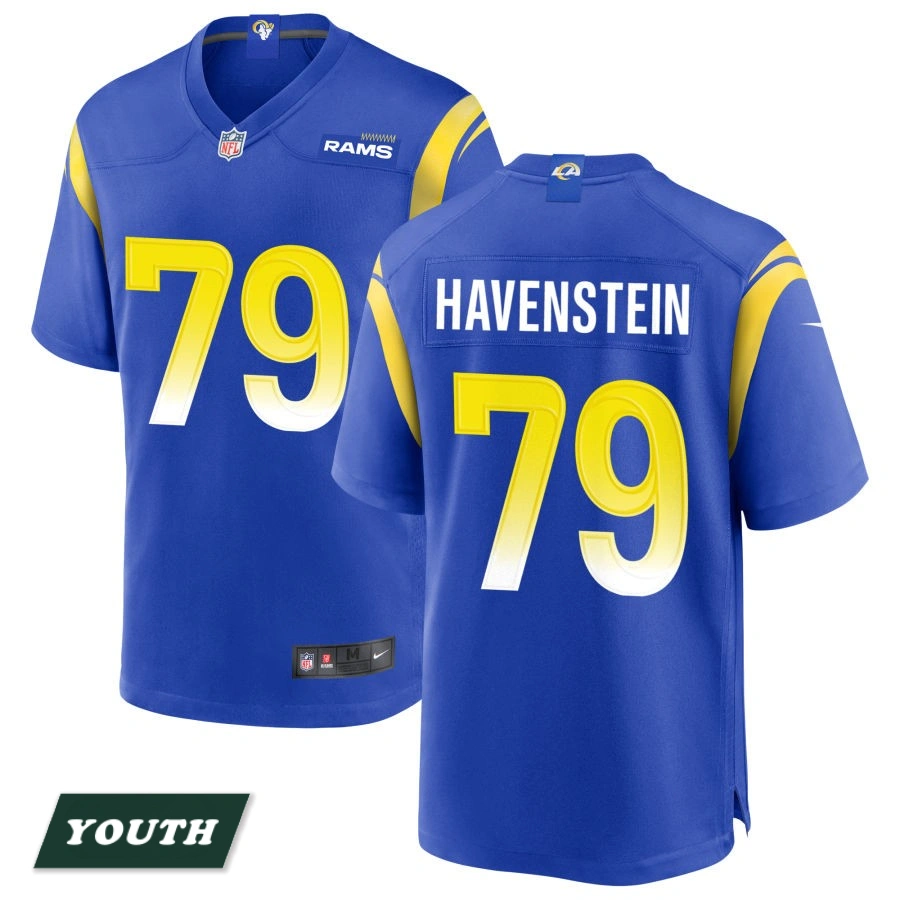 Youth Los Angeles Rams Royal #79 Rob Havenstein Game Jersey Youth Los Angeles Rams Royal #79 Rob Havenstein Game Jersey