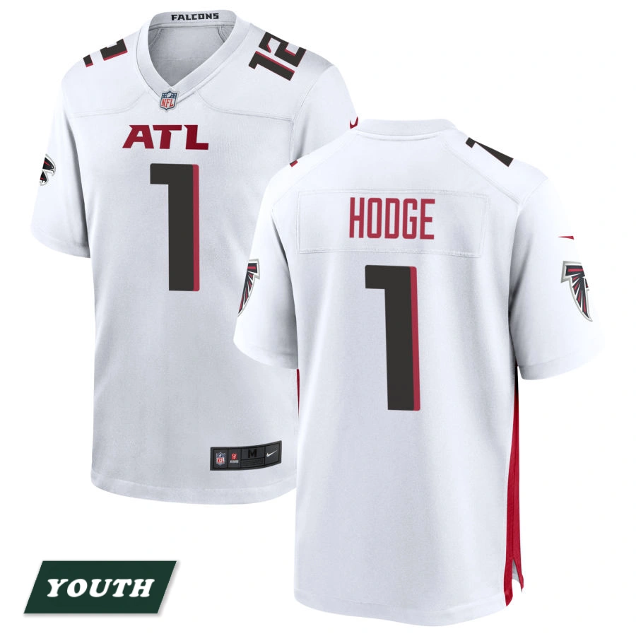 Youth Atlanta Falcons White #12 KhaDarel Hodge Game Jersey