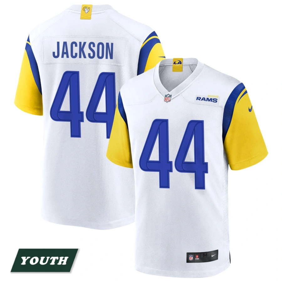 Youth Los Angeles Rams White Alternate #44 Brennan Jackson Jersey