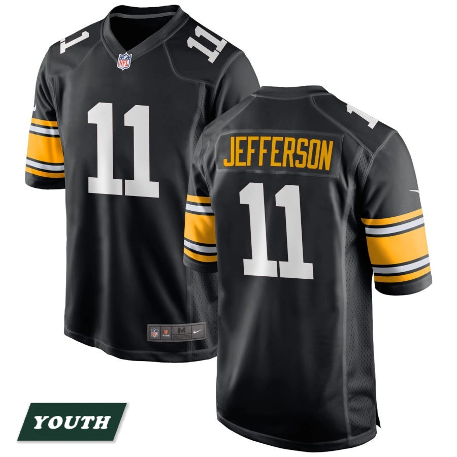 Youth Pittsburgh Steelers Black Alternate #11 Van Jefferson Game Jersey