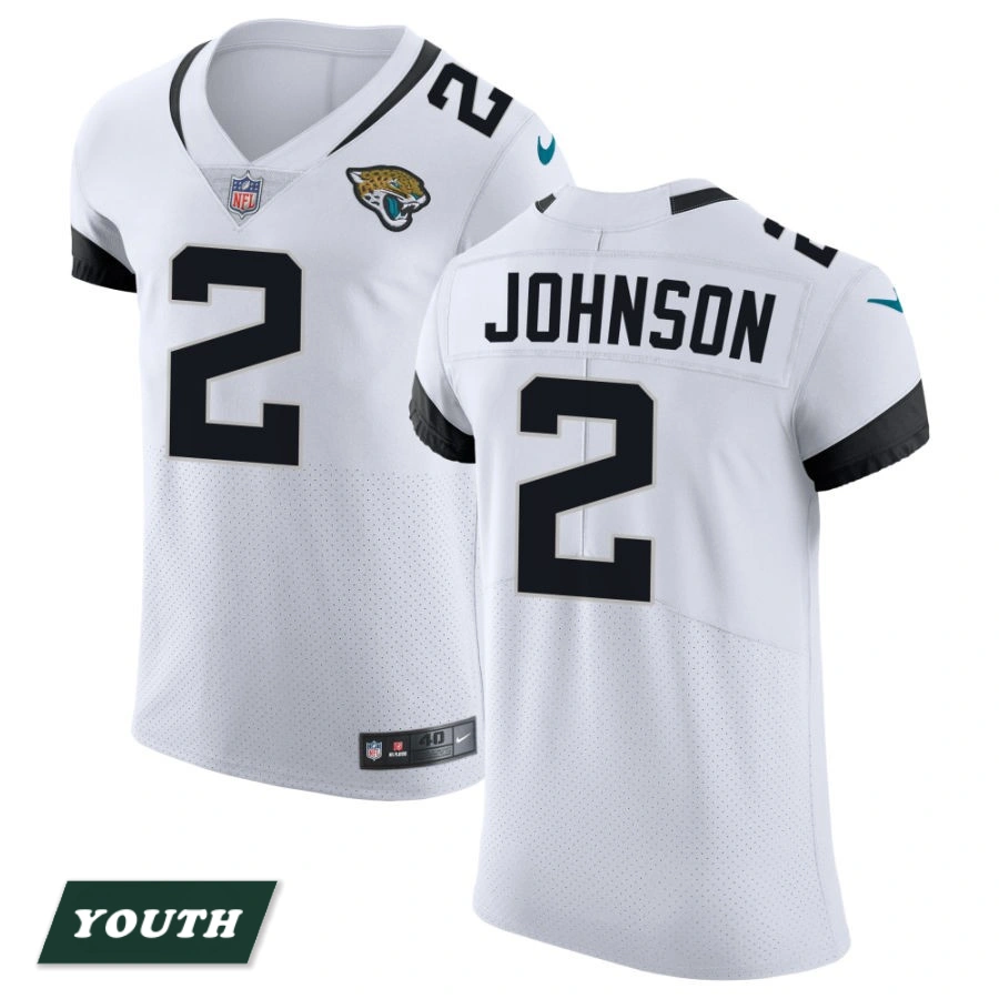 Youth Jacksonville Jaguars White Vapor Untouchable Elite #2 D'Ernest Johnson Jersey