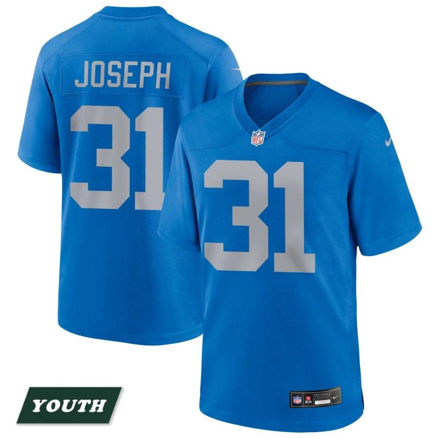 Youth Detroit Lions Blue Alternate #31 Kerby Joseph Game Jersey Youth Detroit Lions Blue Alternate #31 Kerby Joseph Game Jersey