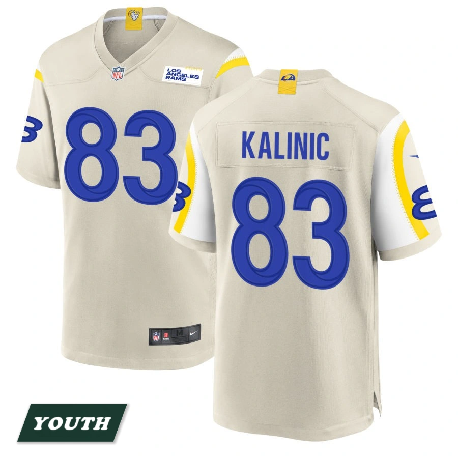 Youth Los Angeles Rams Bone #83 Nikola Kalinic Game Jersey Youth Los Angeles Rams Bone #83 Nikola Kalinic Game Jersey