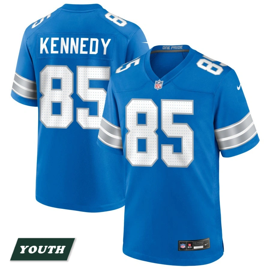 Youth Detroit Lions Blue #85 Tom Kennedy Game Jersey Youth Detroit Lions Blue #85 Tom Kennedy Game Jersey