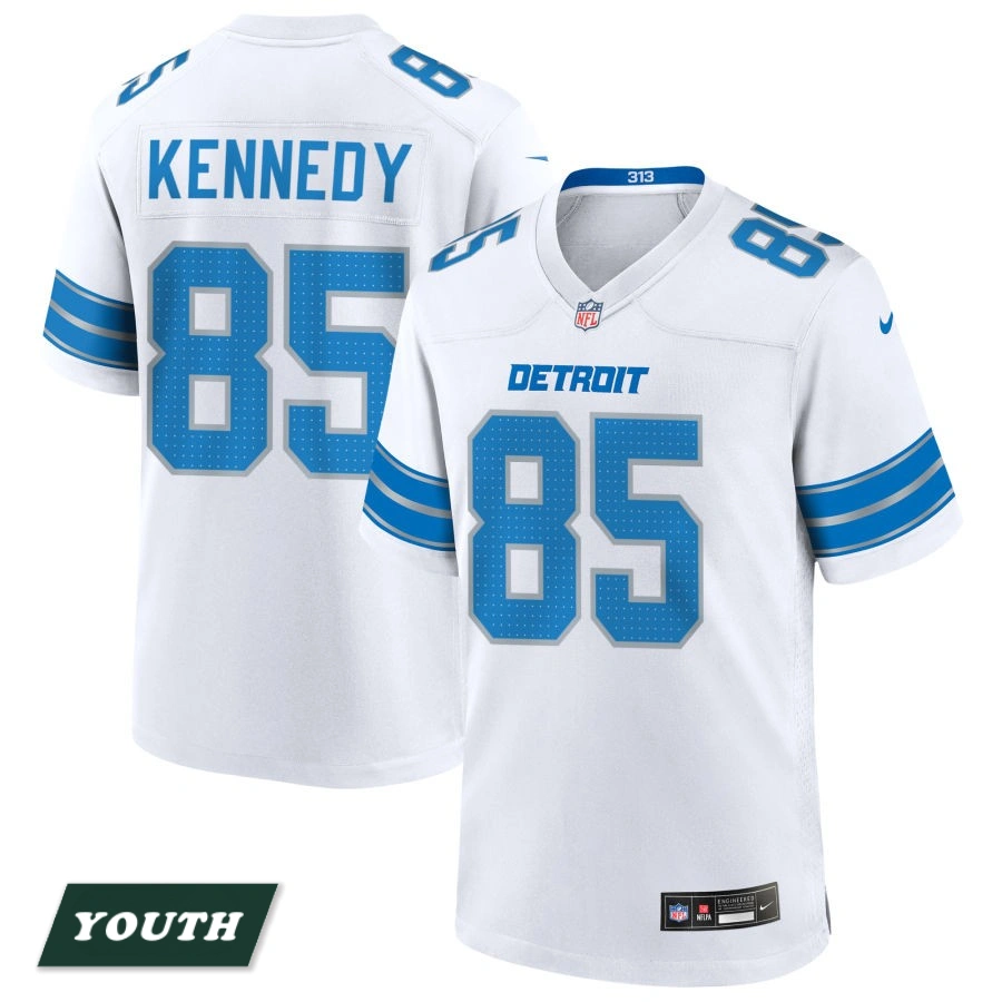 Youth Detroit Lions White #85 Tom Kennedy Game Jersey Youth Detroit Lions White #85 Tom Kennedy Game Jersey