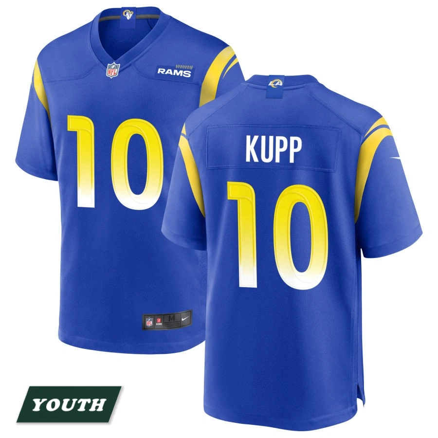 Youth Los Angeles Rams Royal #10 Cooper Kupp Game Jersey Youth Los Angeles Rams Royal #10 Cooper Kupp Game Jersey