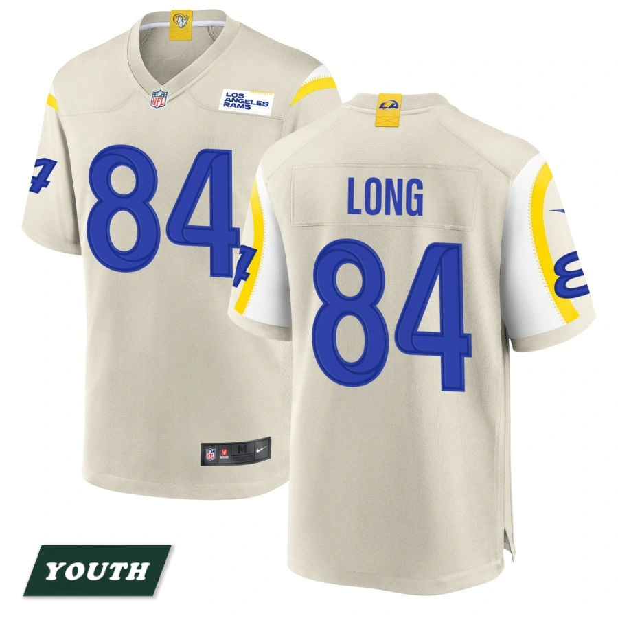 Youth Los Angeles Rams Bone #84 Hunter Long Game Jersey Youth Los Angeles Rams Bone #84 Hunter Long Game Jersey