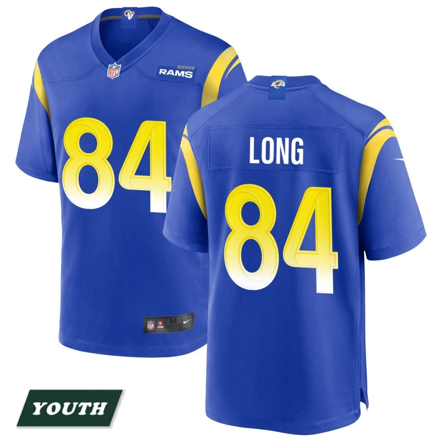 Youth Los Angeles Rams Royal #84 Hunter Long Game Jersey Youth Los Angeles Rams Royal #84 Hunter Long Game Jersey