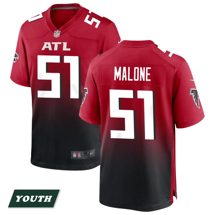Youth Atlanta Falcons Red Alternate #51 DeAngelo Malone Game Jersey