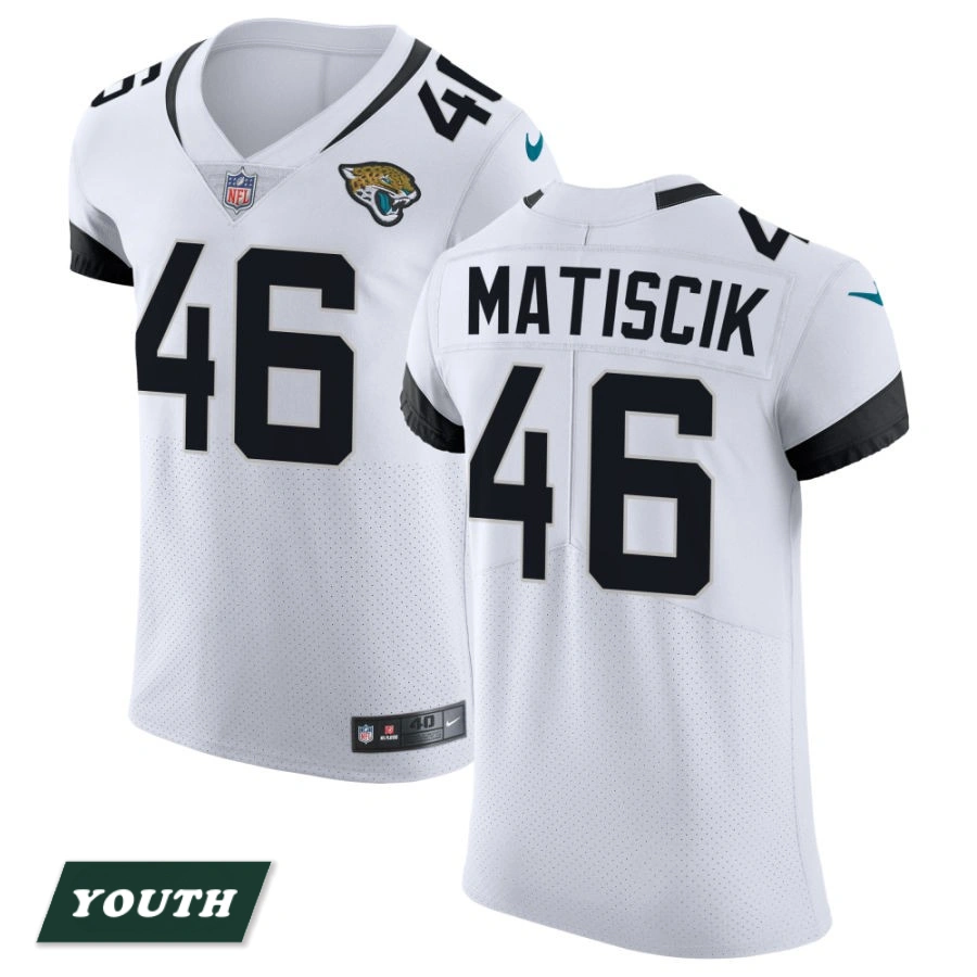 Youth Jacksonville Jaguars White Vapor Untouchable Elite #46 Ross Matiscik Jersey Youth Jacksonville Jaguars White Vapor Untouchable Elite #46 Ross Matiscik Jersey