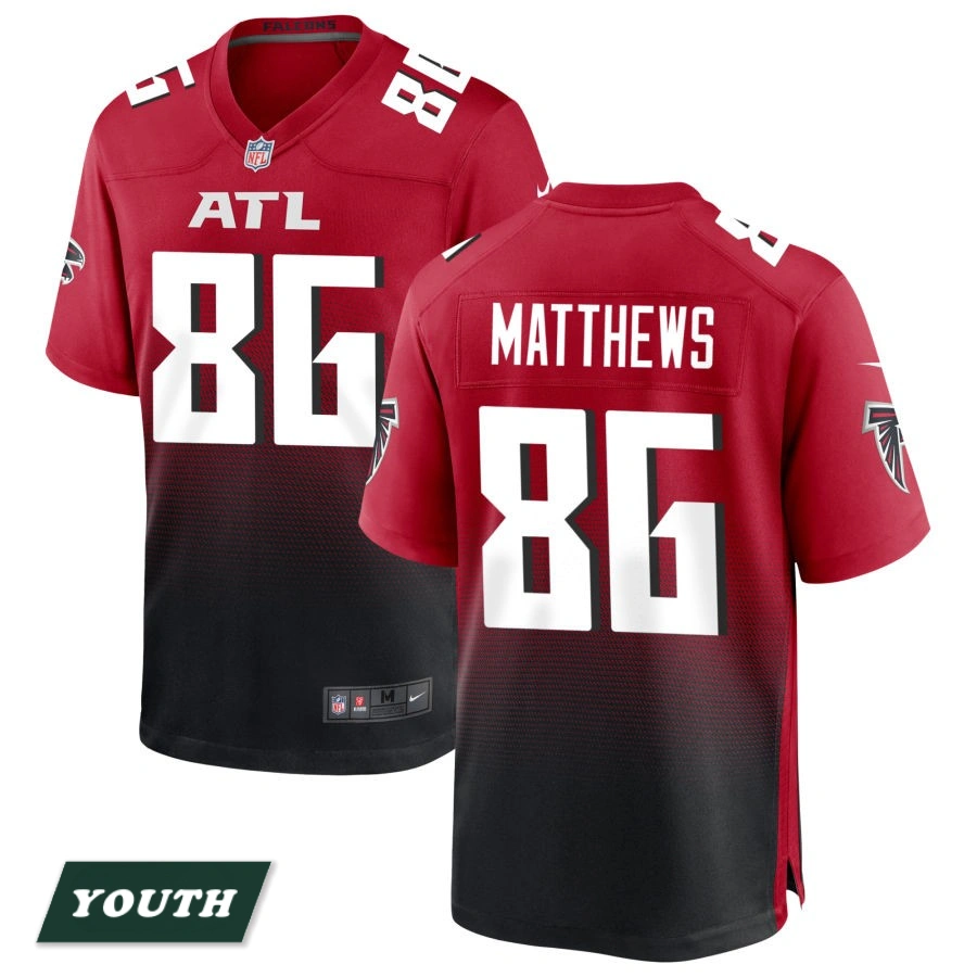 Youth Atlanta Falcons Red Alternate #86 Jesse Matthews Game Jersey