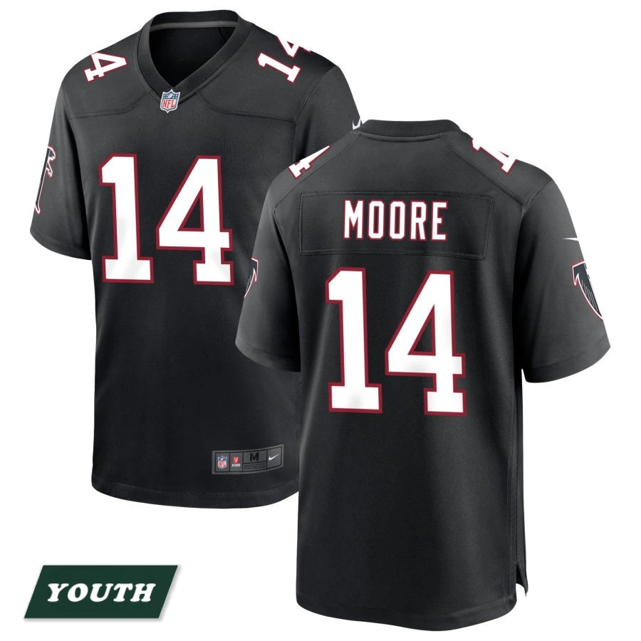 Youth Atlanta Falcons Black Throwback #14 Rondale Moore Game Jersey Youth Atlanta Falcons Black Throwback #14 Rondale Moore Game Jersey