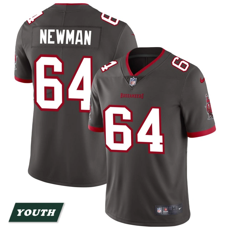 Youth Tampa Bay Buccaneers Pewter Vapor Untouchable Elite #64 Royce Newman Alternate Jersey