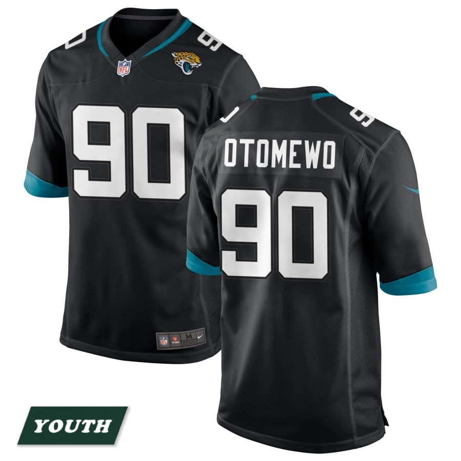 Youth Jacksonville Jaguars Black #90 Esezi Otomewo Game Jersey