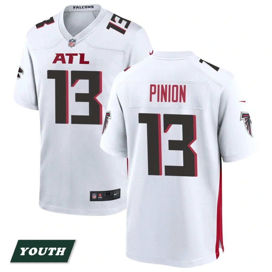 Youth Atlanta Falcons White #13 Bradley Pinion Game Jersey
