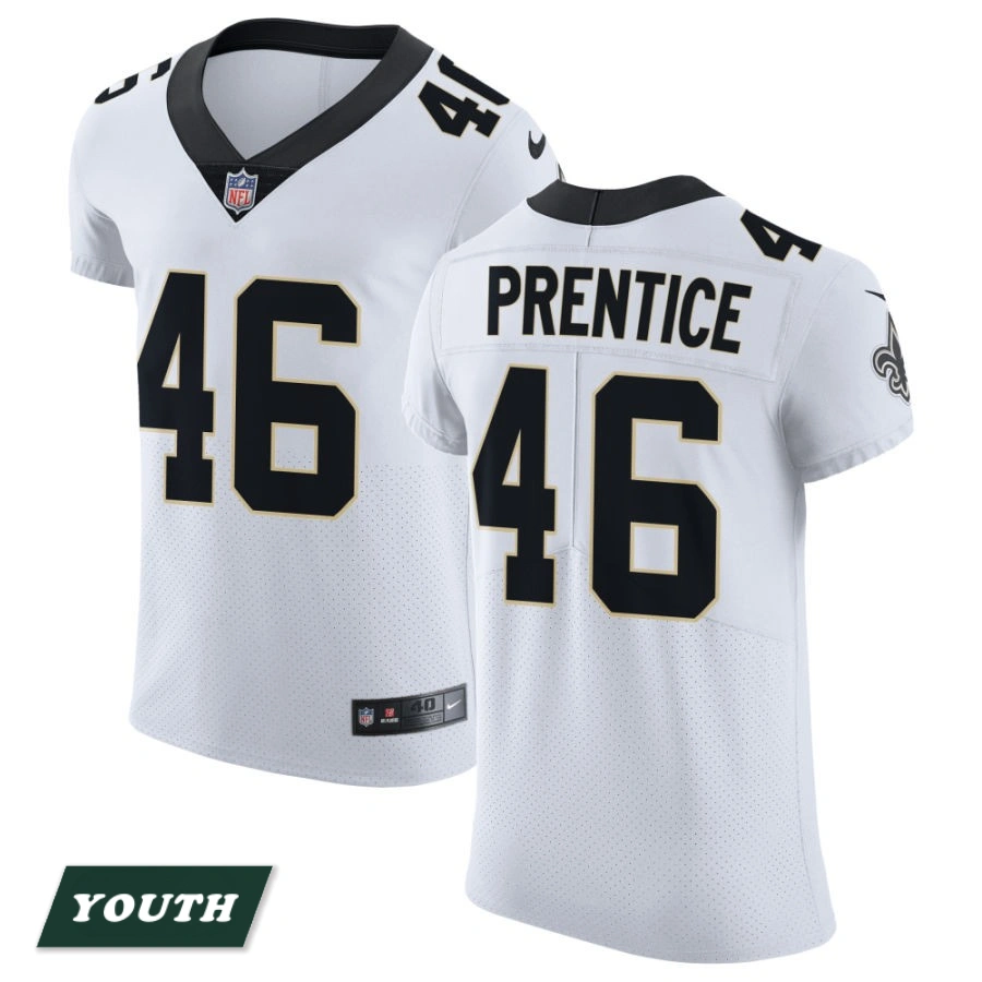 Youth New Orleans Saints White Vapor Untouchable Elite #46 Adam Prentice Jersey