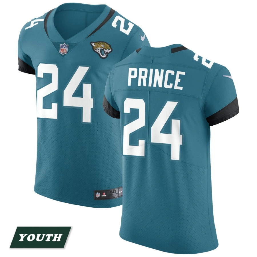 Youth Jacksonville Jaguars Teal Vapor Untouchable Elite #24 De'Antre Prince Jersey