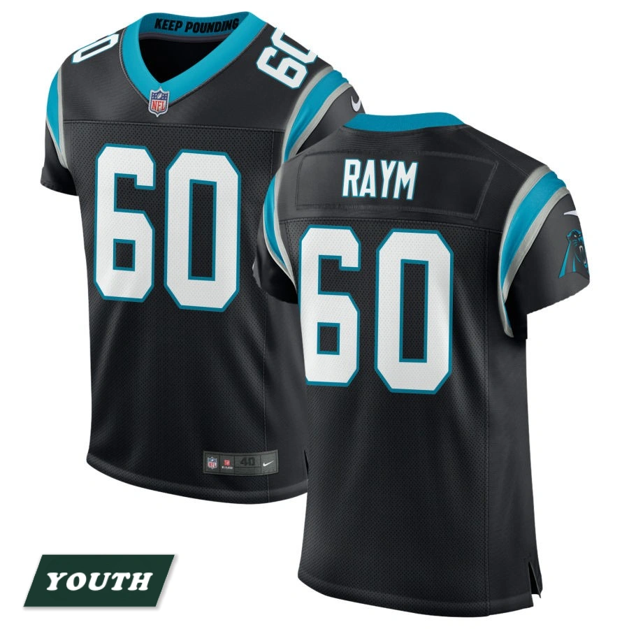 Youth Carolina Panthers Black Classic #60 Andrew Raym Elite Jersey