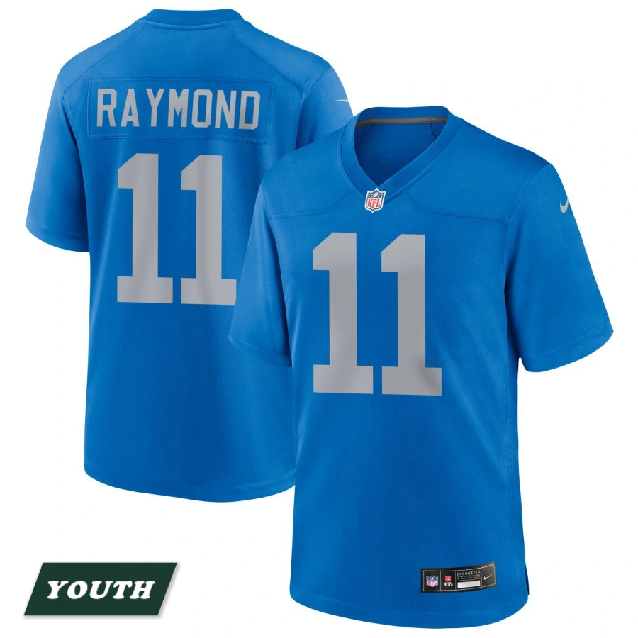 Youth Detroit Lions Blue Alternate #11 Kalif Raymond Game Jersey Youth Detroit Lions Blue Alternate #11 Kalif Raymond Game Jersey