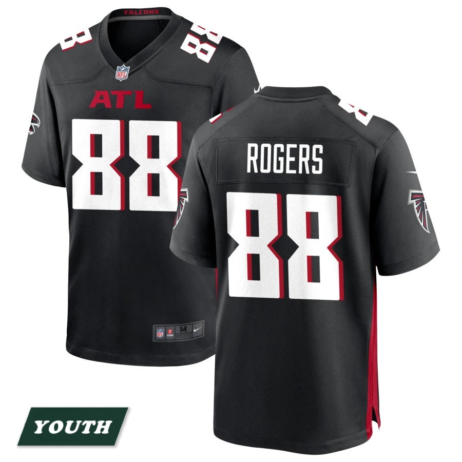 Youth Atlanta Falcons Black #88 Armani Rogers Game Jersey