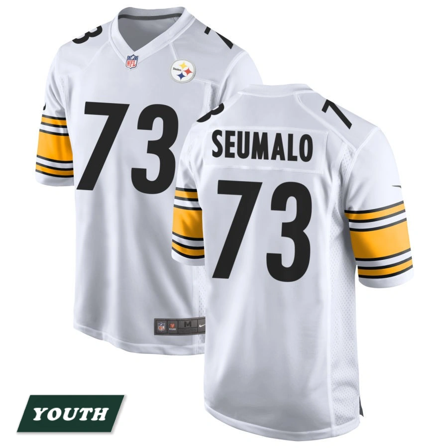 Youth Pittsburgh Steelers White Game #73 Isaac Seumalo Jersey