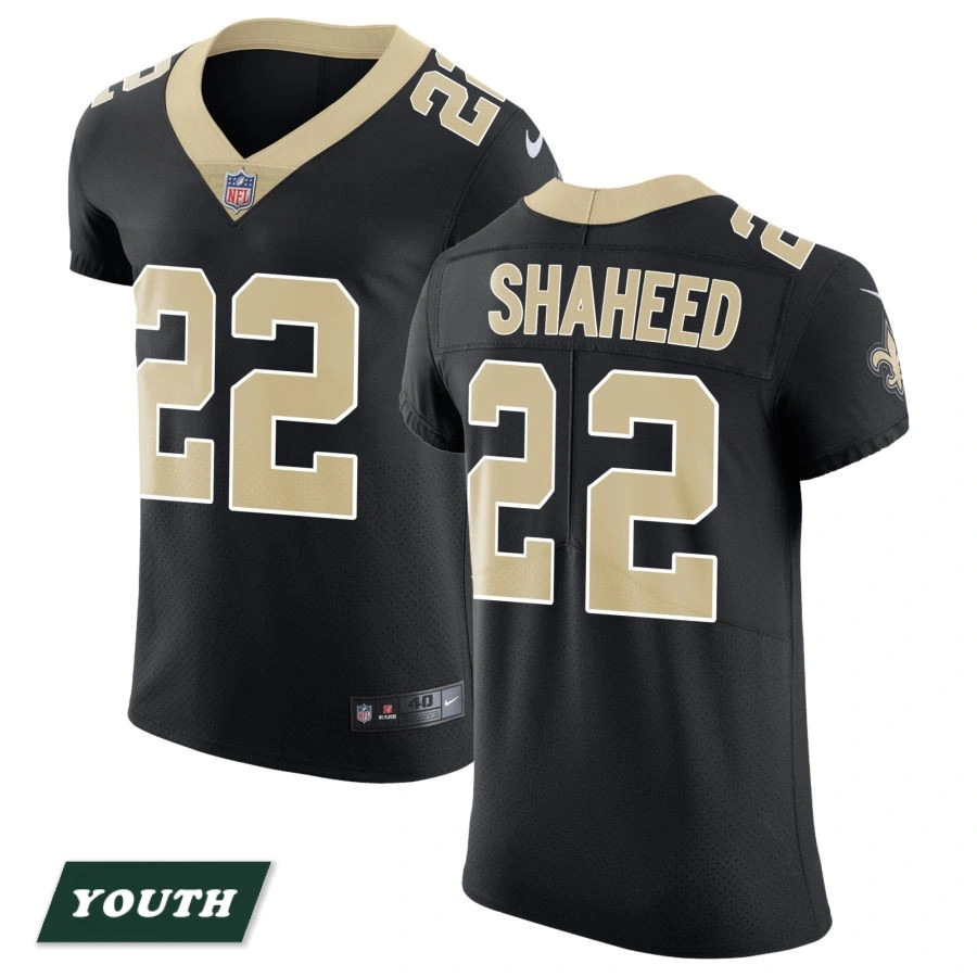 Youth New Orleans Saints Black Vapor Untouchable #22 Rashid Shaheed Elite Jersey Youth New Orleans Saints Black Vapor Untouchable #22 Rashid Shaheed Elite Jersey