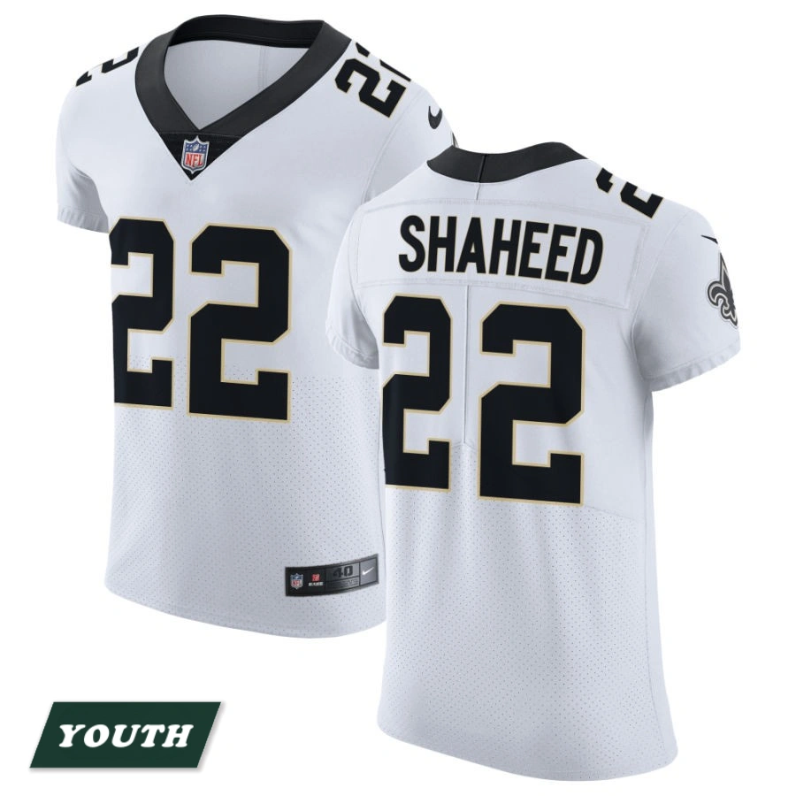 Youth New Orleans Saints White Vapor Untouchable Elite #22 Rashid Shaheed Jersey