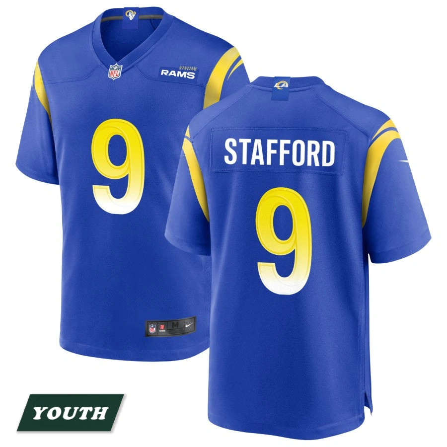 Youth Los Angeles Rams Royal #9 Matthew Stafford Game Jersey Youth Los Angeles Rams Royal #9 Matthew Stafford Game Jersey