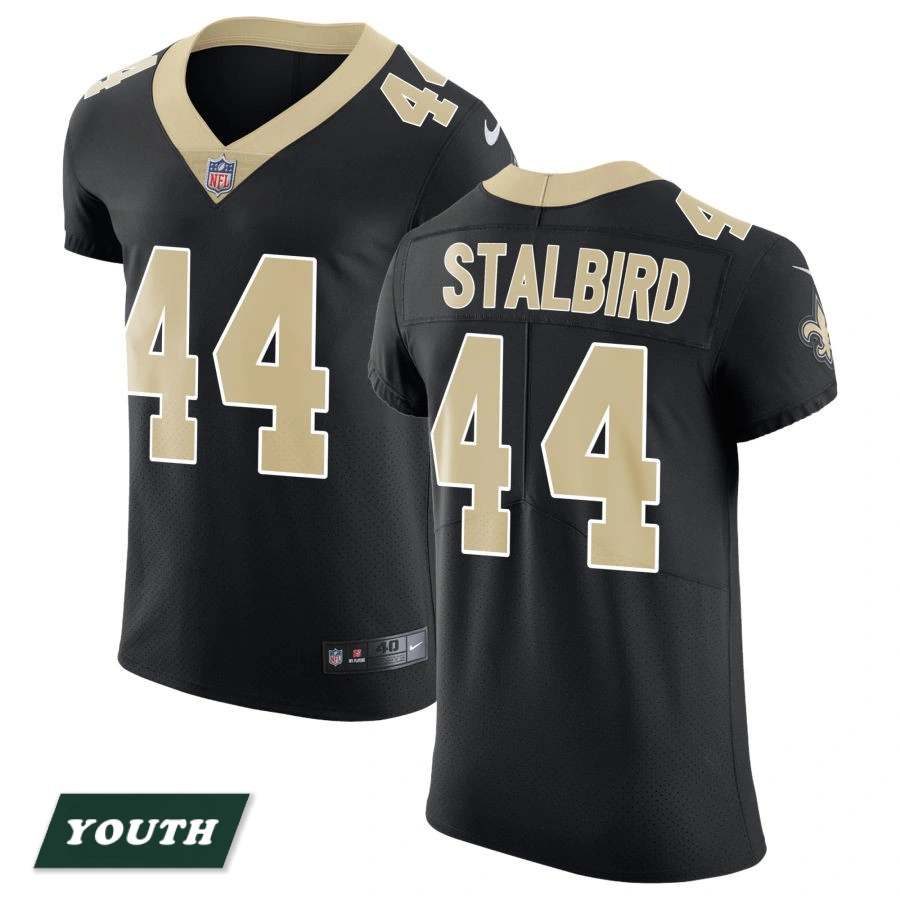 Youth New Orleans Saints Black Vapor Untouchable #44 Isaiah Stalbird Elite Jersey Youth New Orleans Saints Black Vapor Untouchable #44 Isaiah Stalbird Elite Jersey