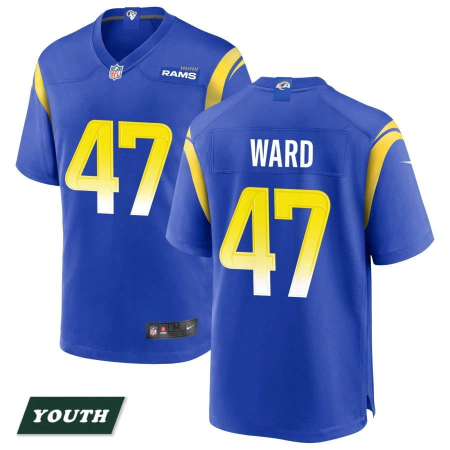 Youth Los Angeles Rams Royal #47 Alex Ward Game Jersey Youth Los Angeles Rams Royal #47 Alex Ward Game Jersey