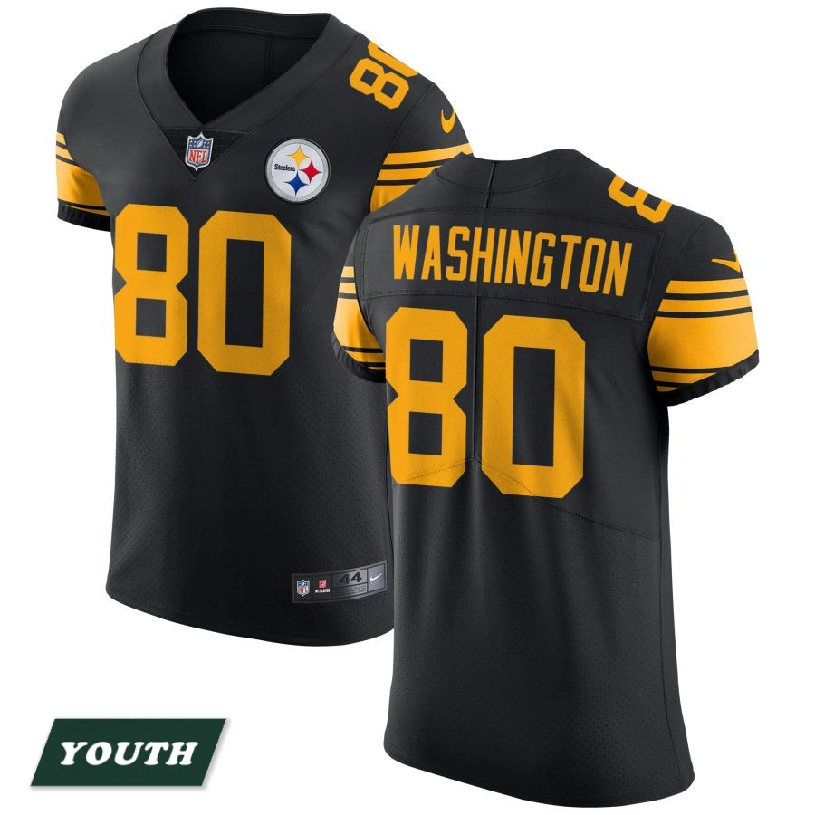 Youth Pittsburgh Steelers Black Vapor Untouchable Elite #80 Darnell Washington Color Rush Jersey