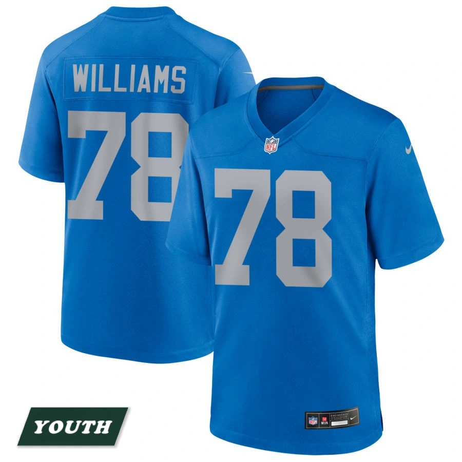 Youth Detroit Lions Blue Alternate #78 Jonah Williams Game Jersey Youth Detroit Lions Blue Alternate #78 Jonah Williams Game Jersey