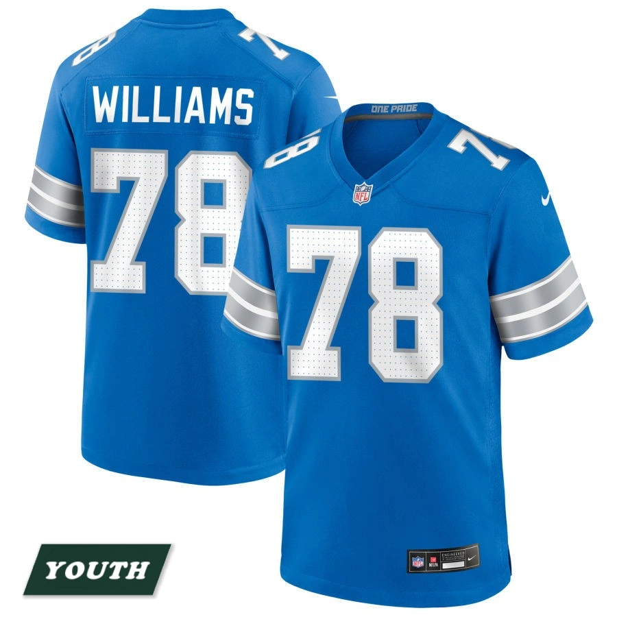 Youth Detroit Lions Blue #78 Jonah Williams Game Jersey Youth Detroit Lions Blue #78 Jonah Williams Game Jersey