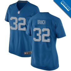 Women's Blue Detroit Lions Throwback #32 Brian Branch Game Jersey