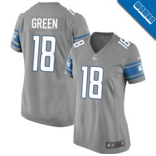 Women's Detroit Lions Gray Alternate #18 Antoine Green Game Jersey Women's Detroit Lions Gray Alternate #18 Antoine Green Game Jersey