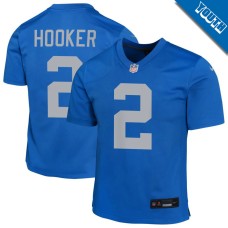 Youth Detroit Lions Blue Alternate #2 Hendon Hooker Game Jersey Youth Detroit Lions Blue Alternate #2 Hendon Hooker Game Jersey
