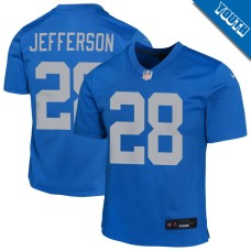 Youth Detroit Lions Blue Alternate #28 Jermar Jefferson Game Jersey Youth Detroit Lions Blue Alternate #28 Jermar Jefferson Game Jersey
