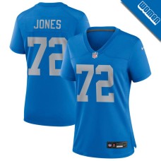 Women's Detroit Lions Blue Alternate #72 Jamarco Jones Game Jersey Women's Detroit Lions Blue Alternate #72 Jamarco Jones Game Jersey