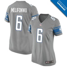 Women's Detroit Lions Gray Alternate #6 Ifeatu Melifonwu Game Jersey Women's Detroit Lions Gray Alternate #6 Ifeatu Melifonwu Game Jersey