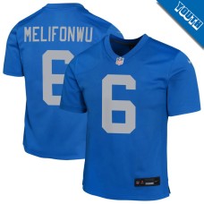 Youth Detroit Lions Blue Alternate #6 Ifeatu Melifonwu Game Jersey Youth Detroit Lions Blue Alternate #6 Ifeatu Melifonwu Game Jersey