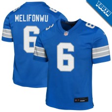 Youth Detroit Lions Blue #6 Ifeatu Melifonwu Game Jersey Youth Detroit Lions Blue #6 Ifeatu Melifonwu Game Jersey