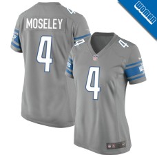 Women's Detroit Lions Gray Alternate #4 Emmanuel Moseley Game Jersey Women's Detroit Lions Gray Alternate #4 Emmanuel Moseley Game Jersey