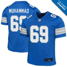 Youth Detroit Lions Blue #69 Al Quadin Muhammad Game Jersey