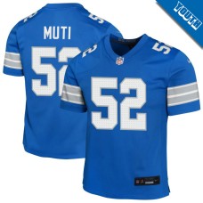 Youth Detroit Lions Blue #52 Netane Muti Game Jersey Youth Detroit Lions Blue #52 Netane Muti Game Jersey