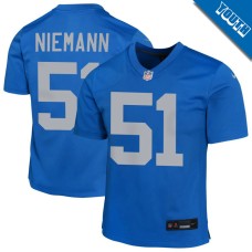 Youth Detroit Lions Blue Alternate #51 Ben Niemann Game Jersey Youth Detroit Lions Blue Alternate #51 Ben Niemann Game Jersey