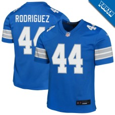 Youth Detroit Lions Blue #44 Malcolm Rodriguez Game Jersey Youth Detroit Lions Blue #44 Malcolm Rodriguez Game Jersey